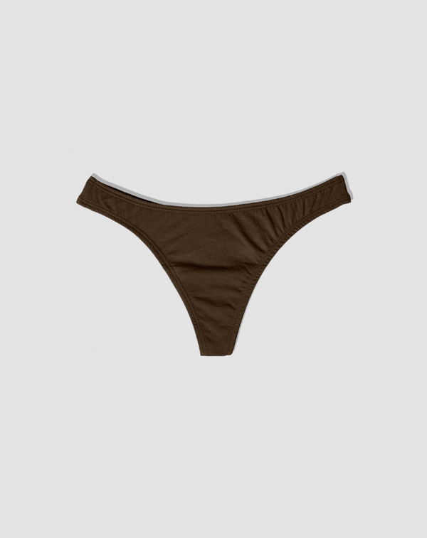 Thong in Chestnut