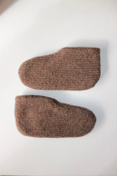 Felted Slippers in Chestnut