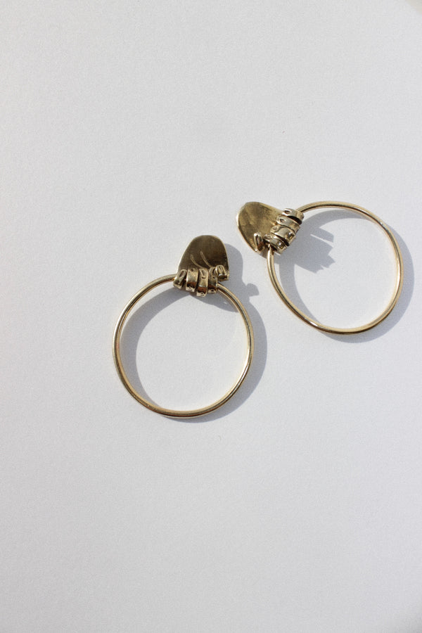 Clutched Hand Earrings