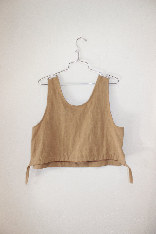 Cinched Tank Top in Latte