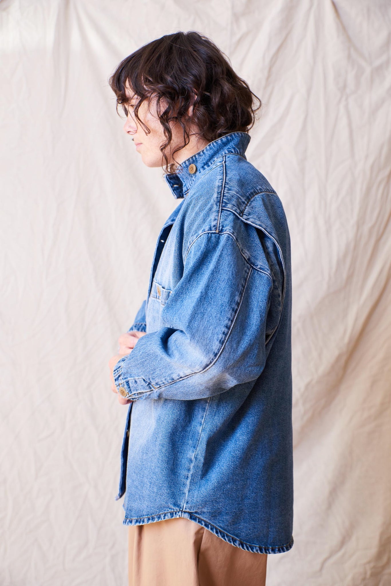 Anatta Jacket in Mid-Wash Blue