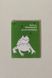 Toad Birthday Card