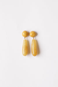 Gem Drop Earrings in Goldenrod/Yellow Jade