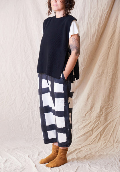 Chef Pant in Licorice Check