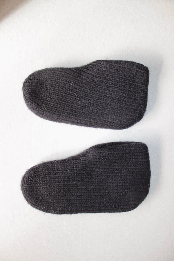 Felted Slippers in Midnight