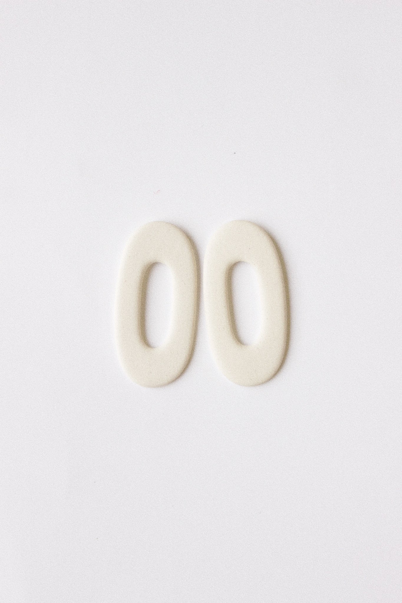 Mini Link Earrings in White