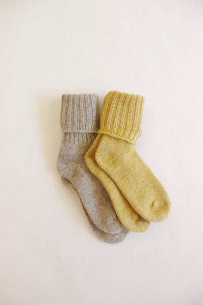 Mohair Socks in Yellow