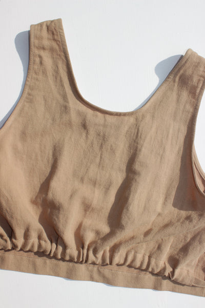 Cinched Tank Top in Latte