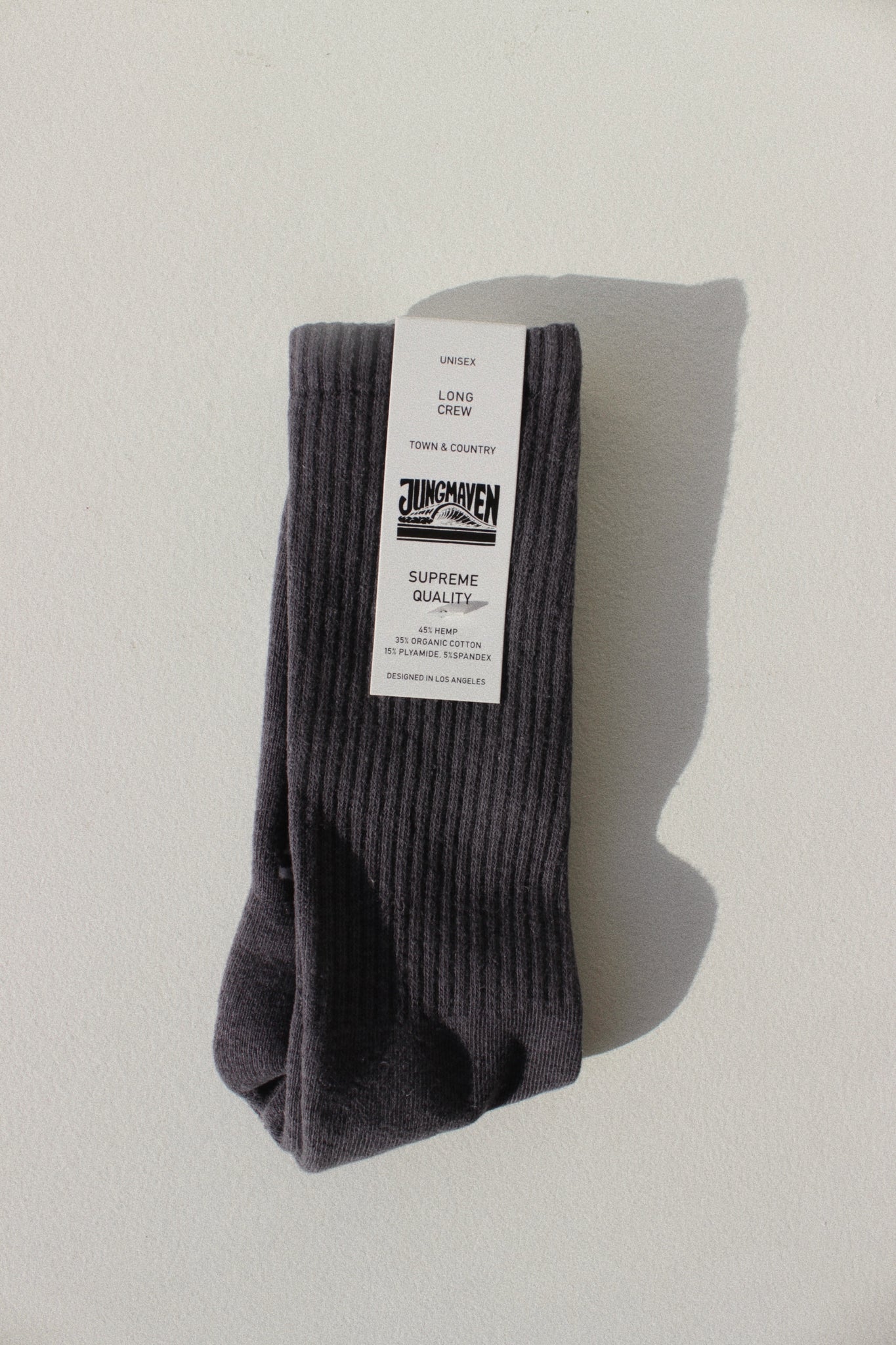 Hemp Crew Socks in Diesel Gray