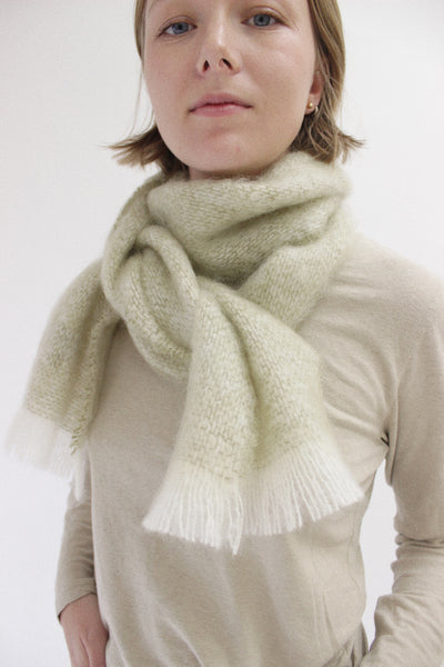 Mooneen Mohair Scarf in Olive