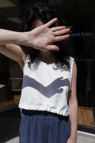 Cinched Tank Top in Soft White