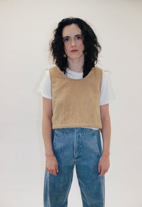 Cinched Tank Top in Latte