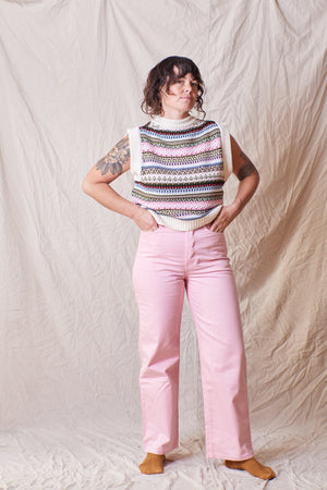 Straight Leg Jeans in Pink