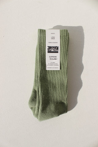 Hemp Crew Socks in Pistachio