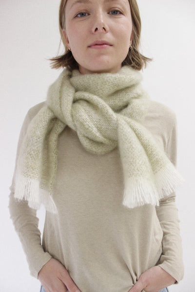 Mooneen Mohair Scarf in Olive