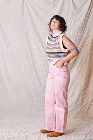 Straight Leg Jeans in Pink