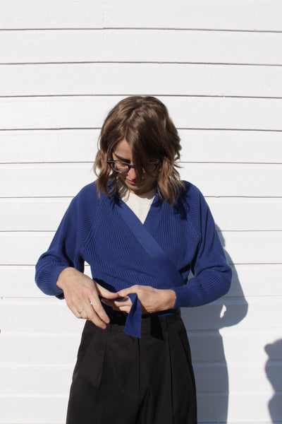 Composure Cardigan in Primary Blue