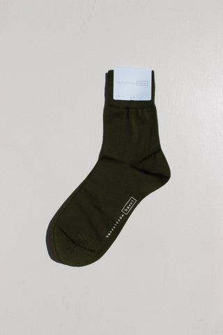 Trouser Crew Sock in Moss