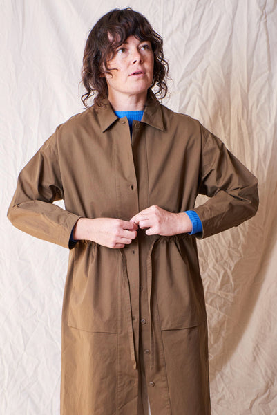Basidia Utility Dress in Dark Tan