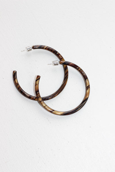 Large Hoops / Tiger's Eye