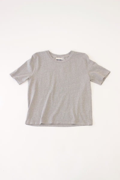 Silverlake Cropped Tee in Heathered Gray