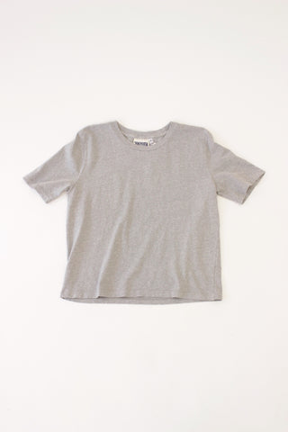 Silverlake Cropped Tee in Heathered Gray