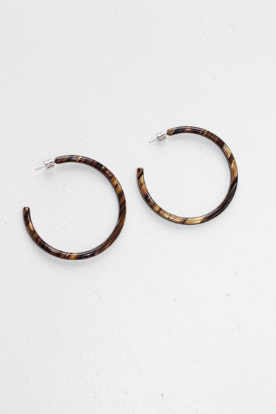 Large Hoops / Tiger's Eye