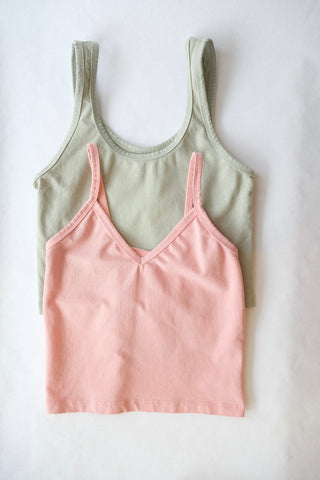 Spaghetti Tank in Rose Water