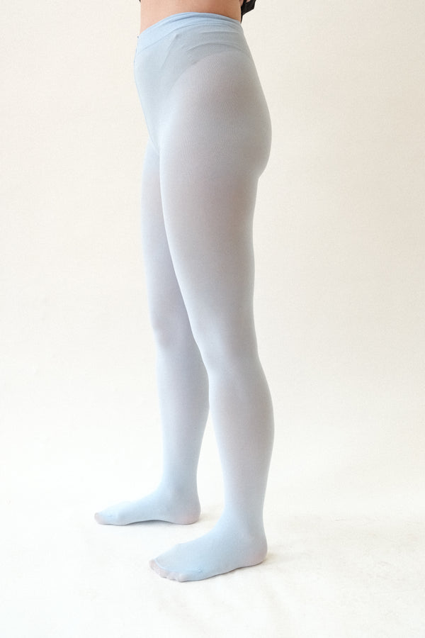 Opaque Tights in Powder Blue