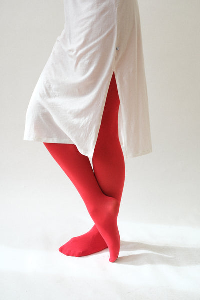 Opaque Tights in Red