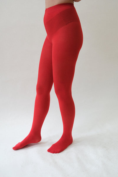 Opaque Tights in Red