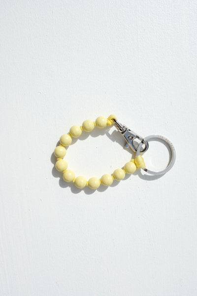 Short Perlen Keychain in Pastel Yellow