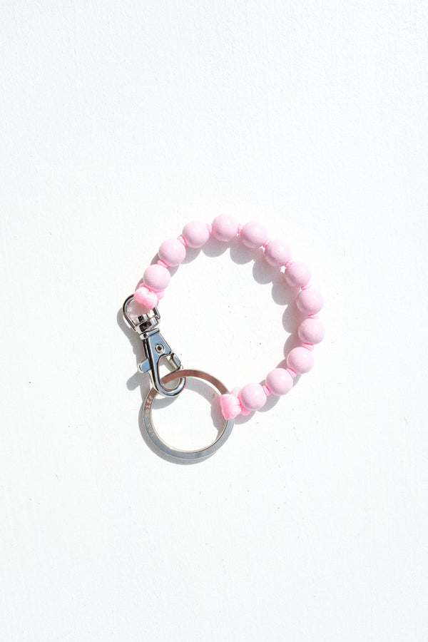 Short Perlen Keychain in Pastel Rose