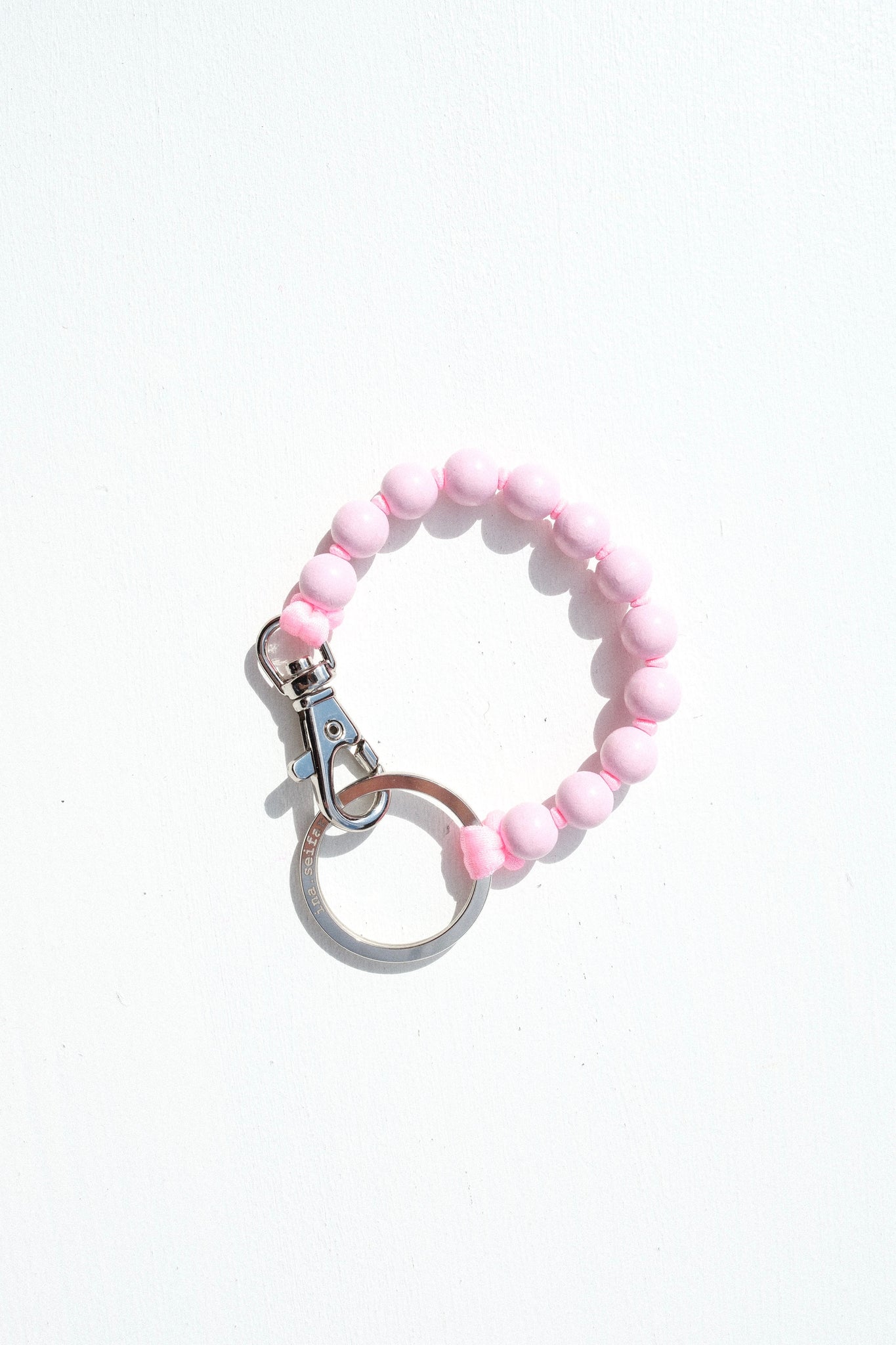 Short Perlen Keychain in Pastel Rose