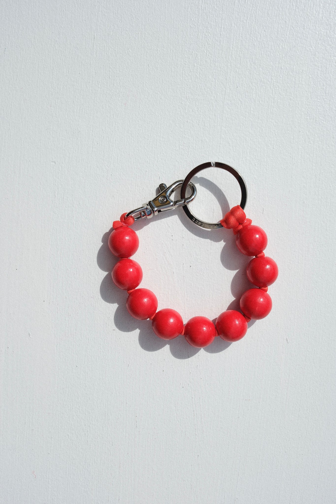 Big Short Perlen Keychain in Red