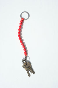 Short Perlen Keychain in Red