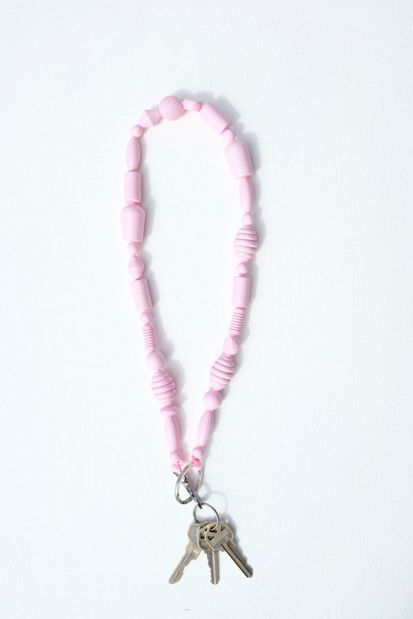 Long Mix Perlen Keychain in Pastel Rose