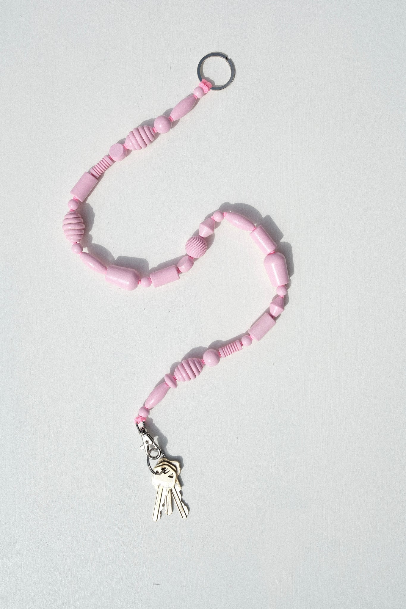 Long Mix Perlen Keychain in Pastel Rose