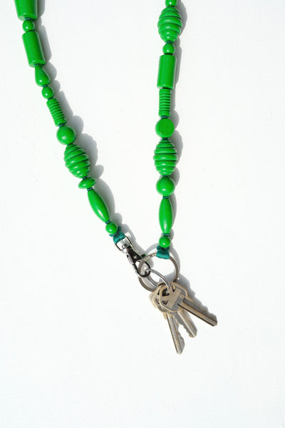 Long Mix Perlen Keychain in Green