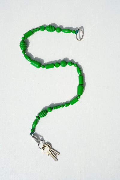 Long Mix Perlen Keychain in Green
