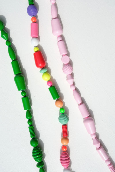 Long Mix Perlen Keychain in Green