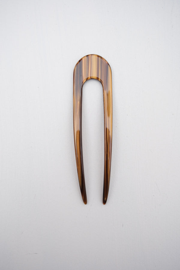 French Hair Pin in Tiger's Eye