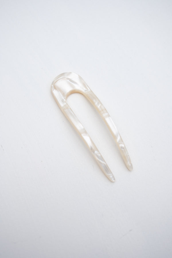Mini French Pin in White Shell