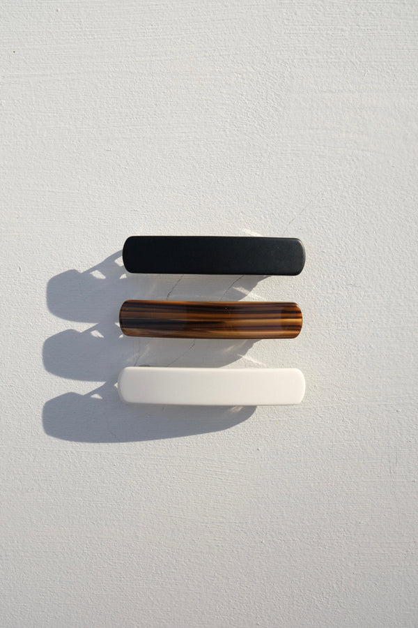 No.3 Heirloom Barrette in White Matte
