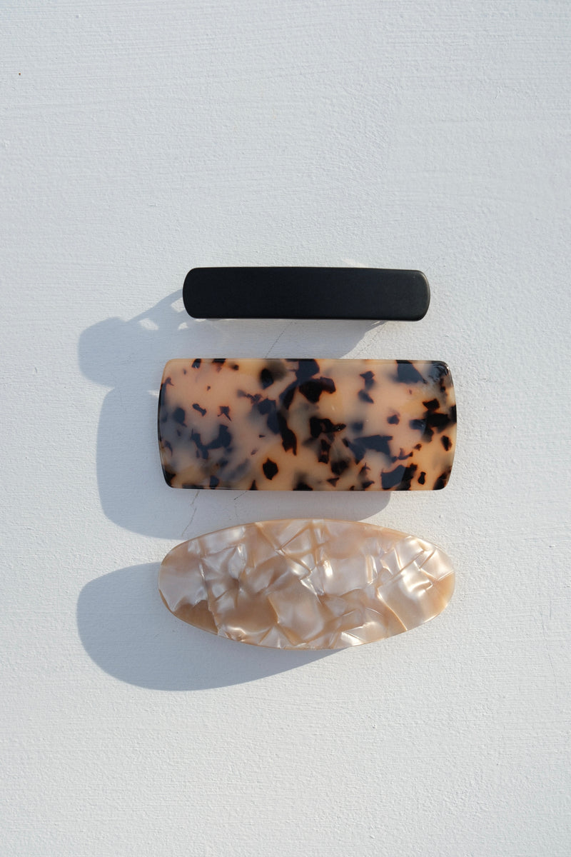 Jumbo Box Barrette in Blonde Tortoise – The General Public
