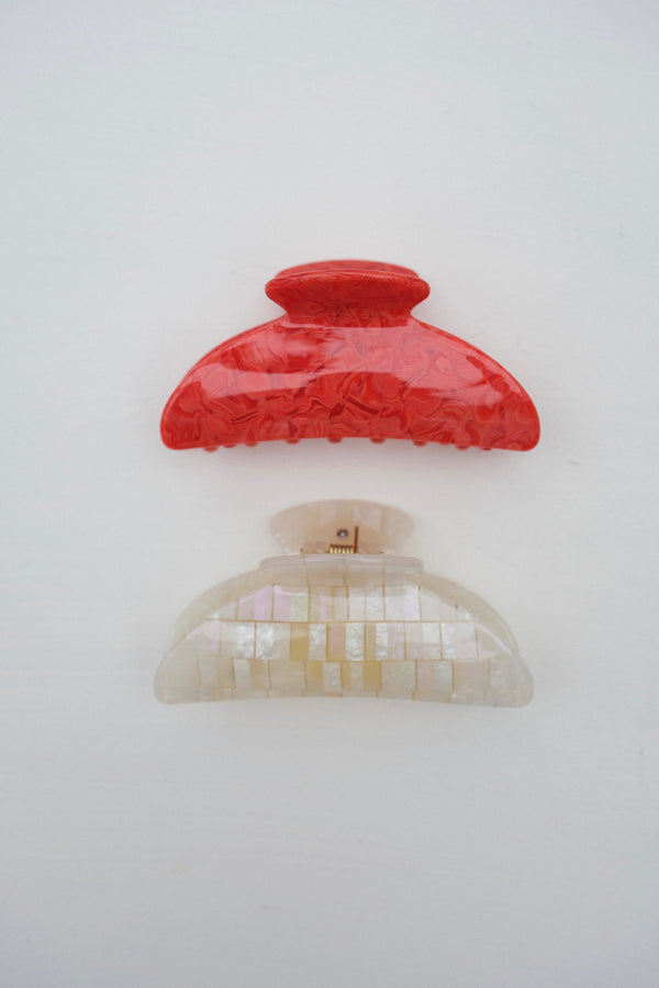 Midi Heirloom Claw in Poppy