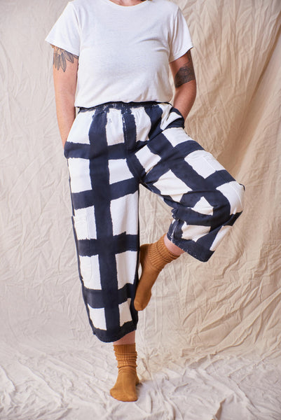 Chef Pant in Licorice Check