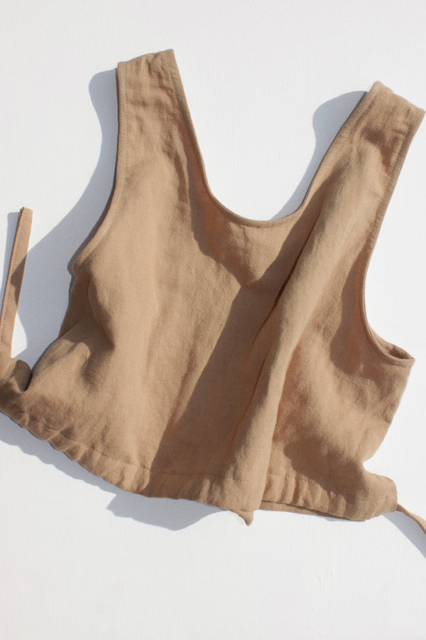 Cinched Tank Top in Latte