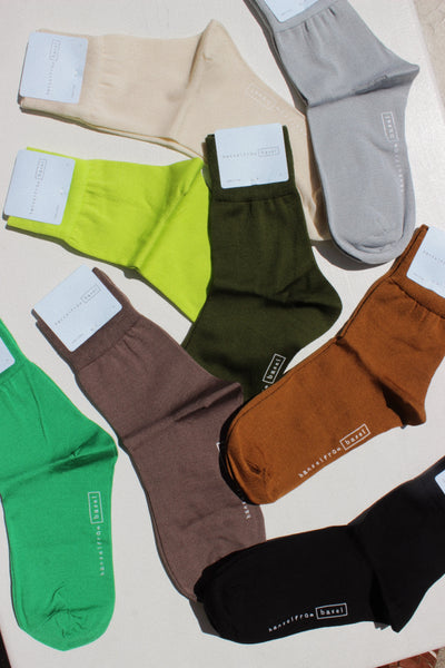 Trouser Crew Sock in Dark Ochre