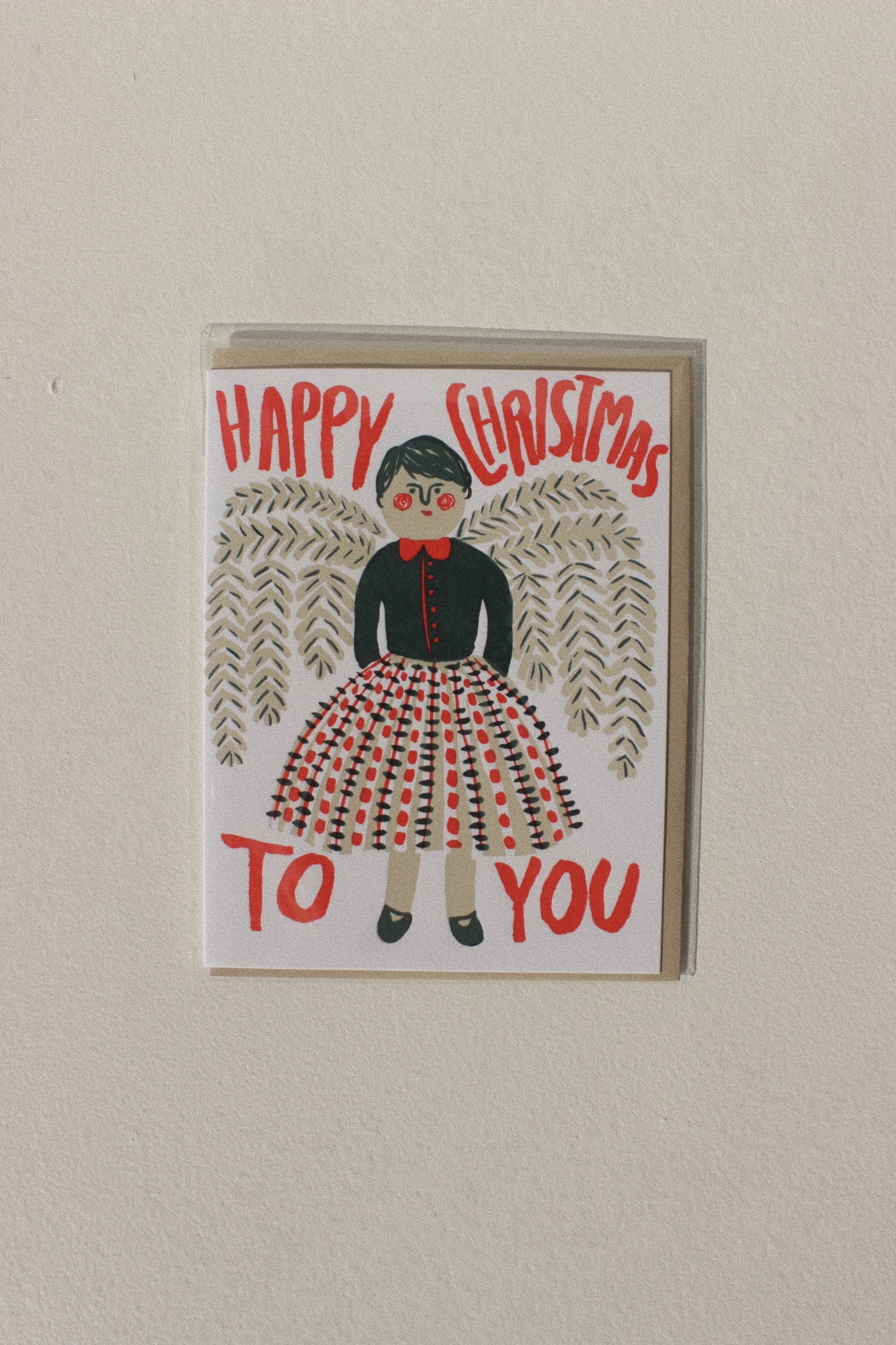 Folk Christmas Angel Card